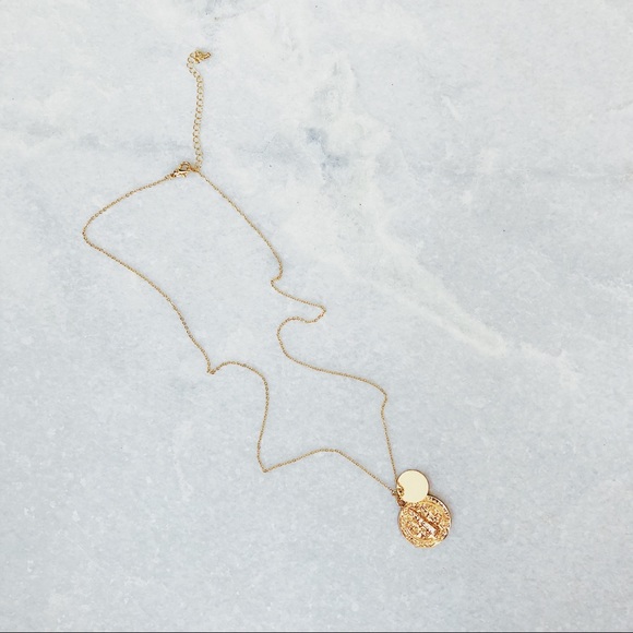 🆕Varley Delicate Double Gold Coin Necklace - Picture 6 of 7